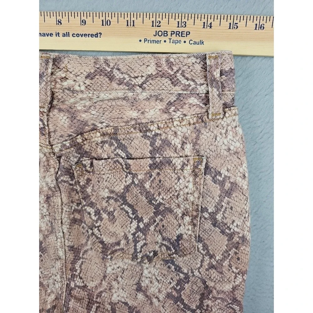 Shyanne Bell Bottoms Jeans Size 30x32 Taupe Snake Skin Print High Rise Flare - Picture 7 of 8